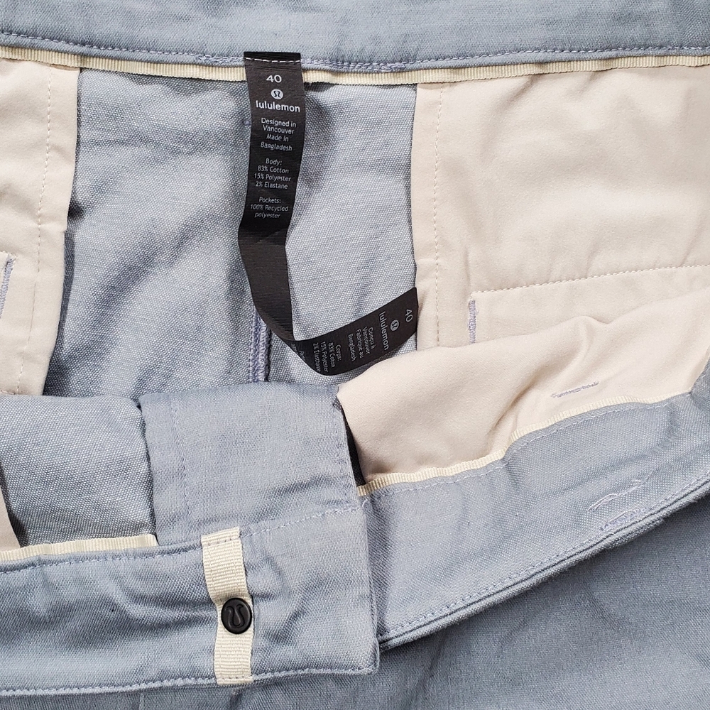 Lululemon Shorts Mens Dresden Blue Commission Classic Fit Chino - Picture 8 of 9